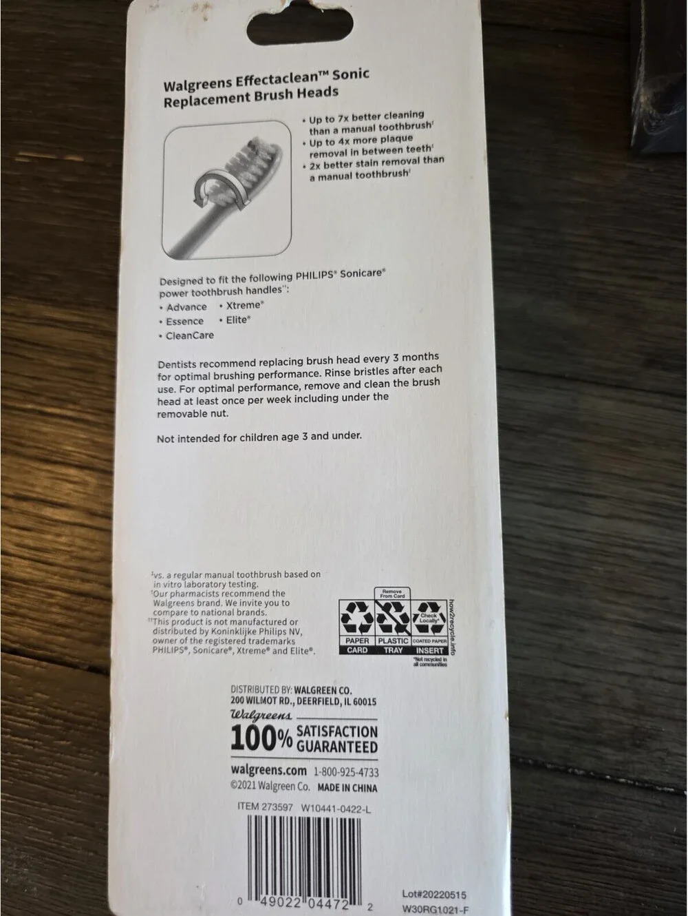 Walgreens EffectaClean Sonic Replacement Brush Heads Soft Screw-On White 2-Pack